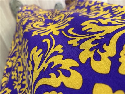 Loren Mor Dokuma Viskon V Yaka Elbise