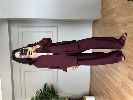 Loria Bordo Tensel Modal Kumaş Gömlek Pantolon Kumaş