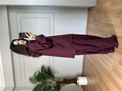 Loria Bordo Tensel Modal Kumaş Gömlek Pantolon Kumaş