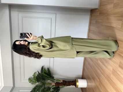 Loria Yağ Yeşili Tensel Modal Kumaş Gömlek Pantolon Kumaş