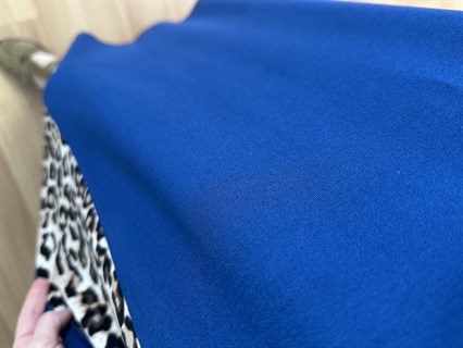 Luisa Lacivert Leopar detaylı Penye Modal Elbise 