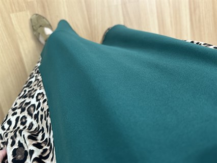 Luisa Zümrüt Leopar detaylı Penye Modal Elbise