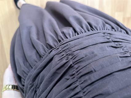 Luna Acı Kahve Bel Detaylı Premium Kalite Maxi Elbise 