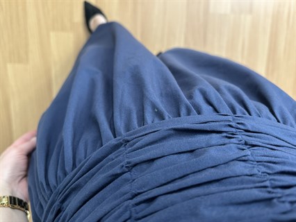 Luna Lacivert Bel Detaylı Premium Kalite Maxi Elbise