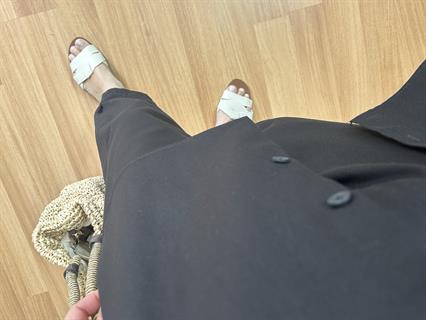 Lusia Siyah Gabardin Kumaş Gömlek Şalvar Pantolon Takım