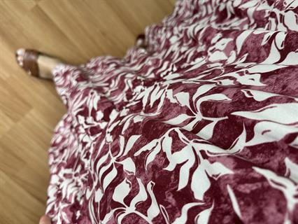 Manolya Bordo Pamuk Viskon Kolsuz Elbise