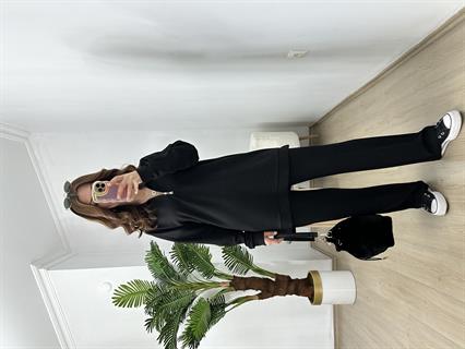 Marina Siyah Modal Kumaş Eşofman Takım