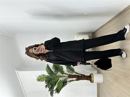 Marina Siyah Modal Kumaş Eşofman Takım