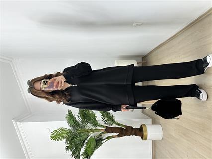 Marina Siyah Modal Kumaş Eşofman Takım