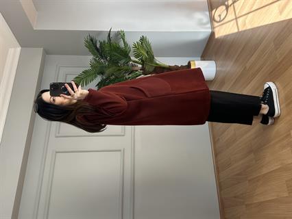 Marla Bordo Kaşmir Kapüşonlu Ceket