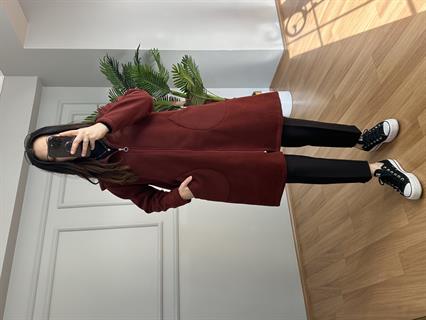 Marla Bordo Kaşmir Kapüşonlu Ceket