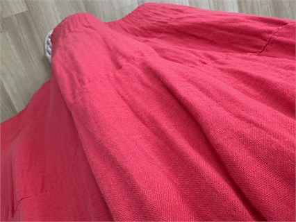 Maysa Kırmızı V Yaka Kolsuz Müslin Elbise