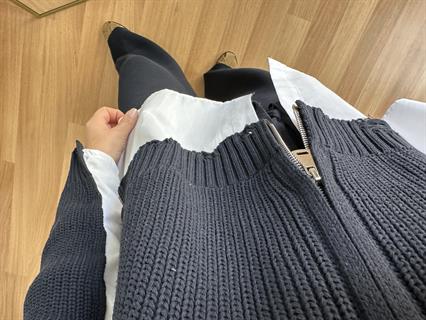 Minel Lacivert Premium Kalite Tasarım Triko Takım 