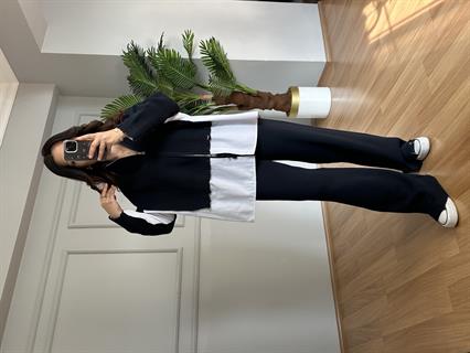 Minel Lacivert Premium Kalite Tasarım Triko Takım 