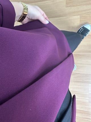 Monica Mürdüm İthal Krep Kumaş Broşlu Ceket