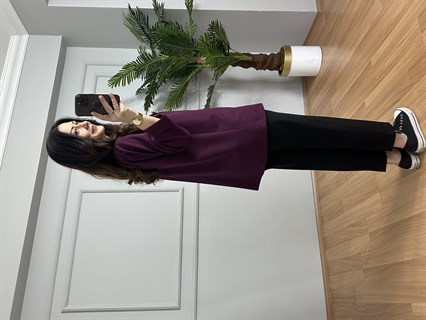 Monica Mürdüm İthal Krep Kumaş Broşlu Ceket