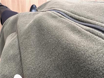 Noyen Haki Kapüşonlu Polar Ceket