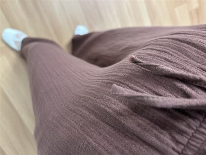 Olivia Kahve Müslin Kumaş Pantolon