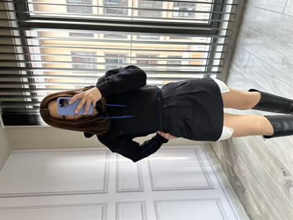 Orjinal Marka 3 İplik Şardonlu Siyah Sweatshirt