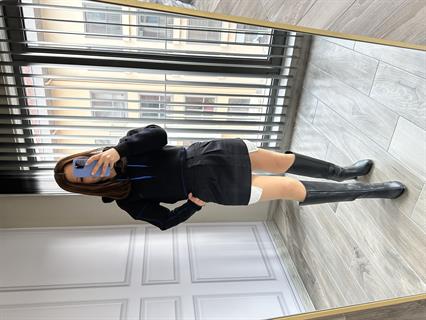 Orjinal Marka 3 İplik Şardonlu Siyah Sweatshirt