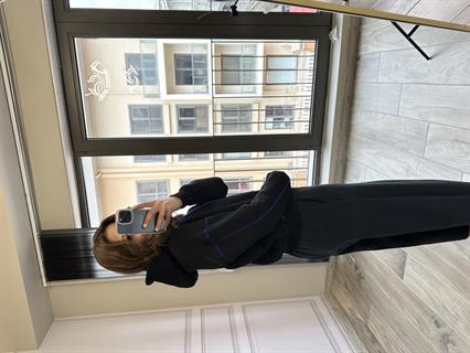 Orjinal Marka 3 İplik Şardonlu Siyah Sweatshirt