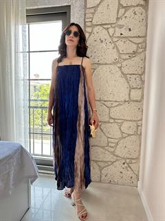 Orjinal Mssm Marka Askılı Çok Renkli Elbise