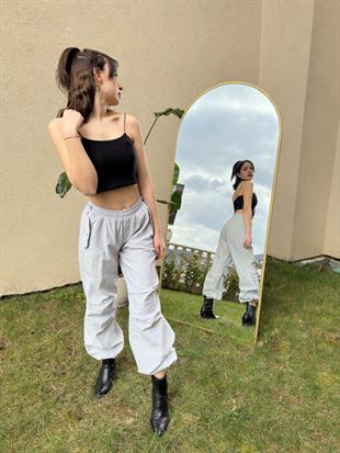 Paraşüt Pantolon Gri