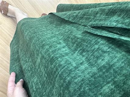 Rio Yeşil-Siyah Tahta Diğme Detaylı Pamuk Viskon Elbise