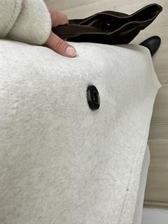 Roli Krem Premium Kalite Manşetli Kaban