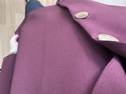 Rozita Bordo İthal Krep Kumaş Düğmeli Ceket