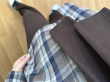 Sery Kahve Ekose Modal Gömlekli Takım