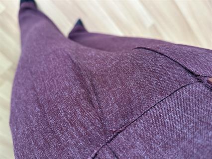 Sidya Bordo Beli Lastikli Pamuk Keten Palazzo Pantolon