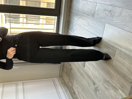 Siyah Geniş Paça Kot