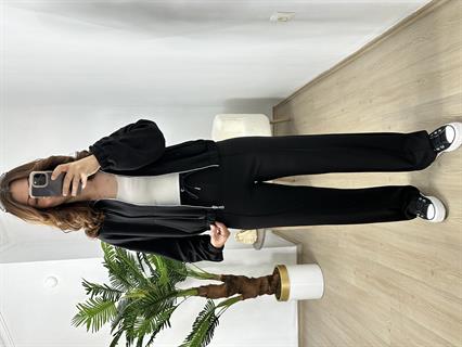 Siyah Modal Çelik Fermuarlı Eşofman Takımı