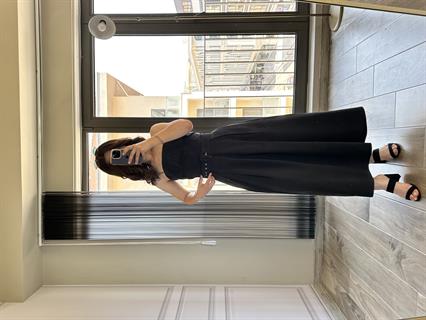 Siyah Orjinal Marka Muadili Askılı Elbise