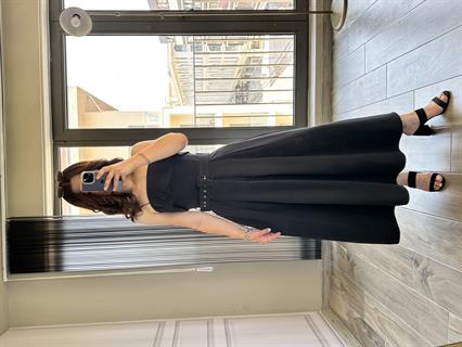 Siyah Orjinal Marka Muadili Askılı Elbise