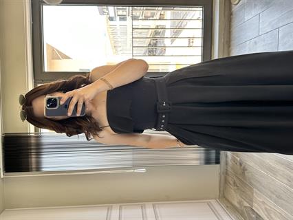 Siyah Orjinal Marka Muadili Askılı Elbise