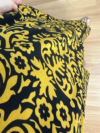 Stella Hardal Desenli V Yaka Viskon Elbise