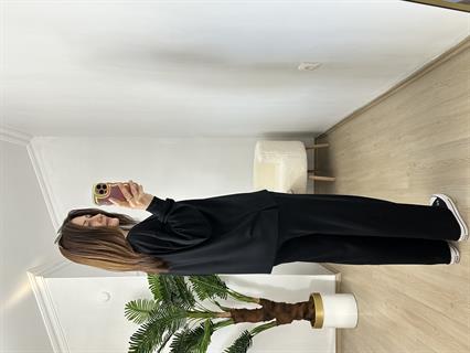 Tina Siyah Modal Kumaş Eşofman Takımı