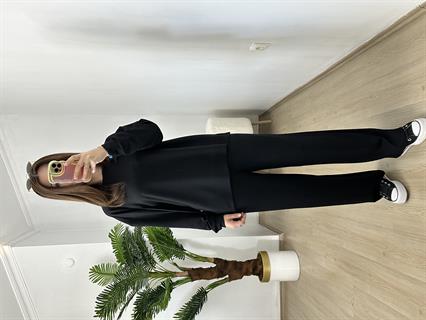 Tina Siyah Modal Kumaş Eşofman Takımı