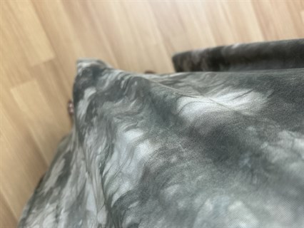 Truva Haki Batik Desen Likralı Viskon Elbise 