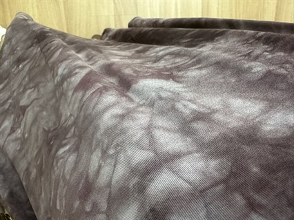 Truva Kahve Batik Desen Likralı Viskon Elbise