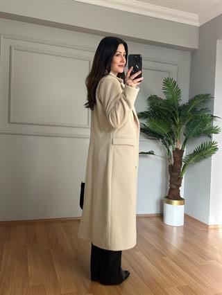 Vena Krem Premium Kalite Astarlı Kaban