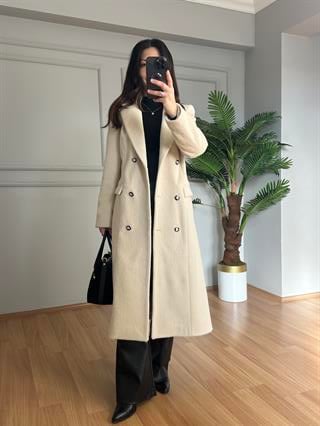 Vena Krem Premium Kalite Astarlı Kaban