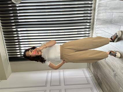 Vizon Pamuk Keten Şalvar Pantolon