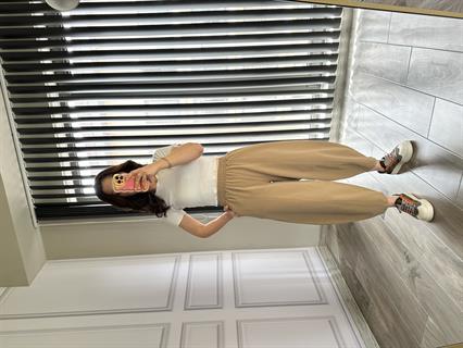 Vizon Pamuk Keten Şalvar Pantolon