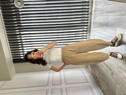 Vizon Pamuk Keten Şalvar Pantolon