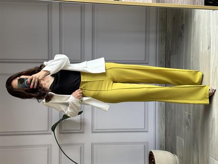 Yağ Yeşili Palazzo Pantolon