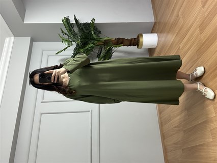 Yasmin Haki Likralı Basic Elbise 