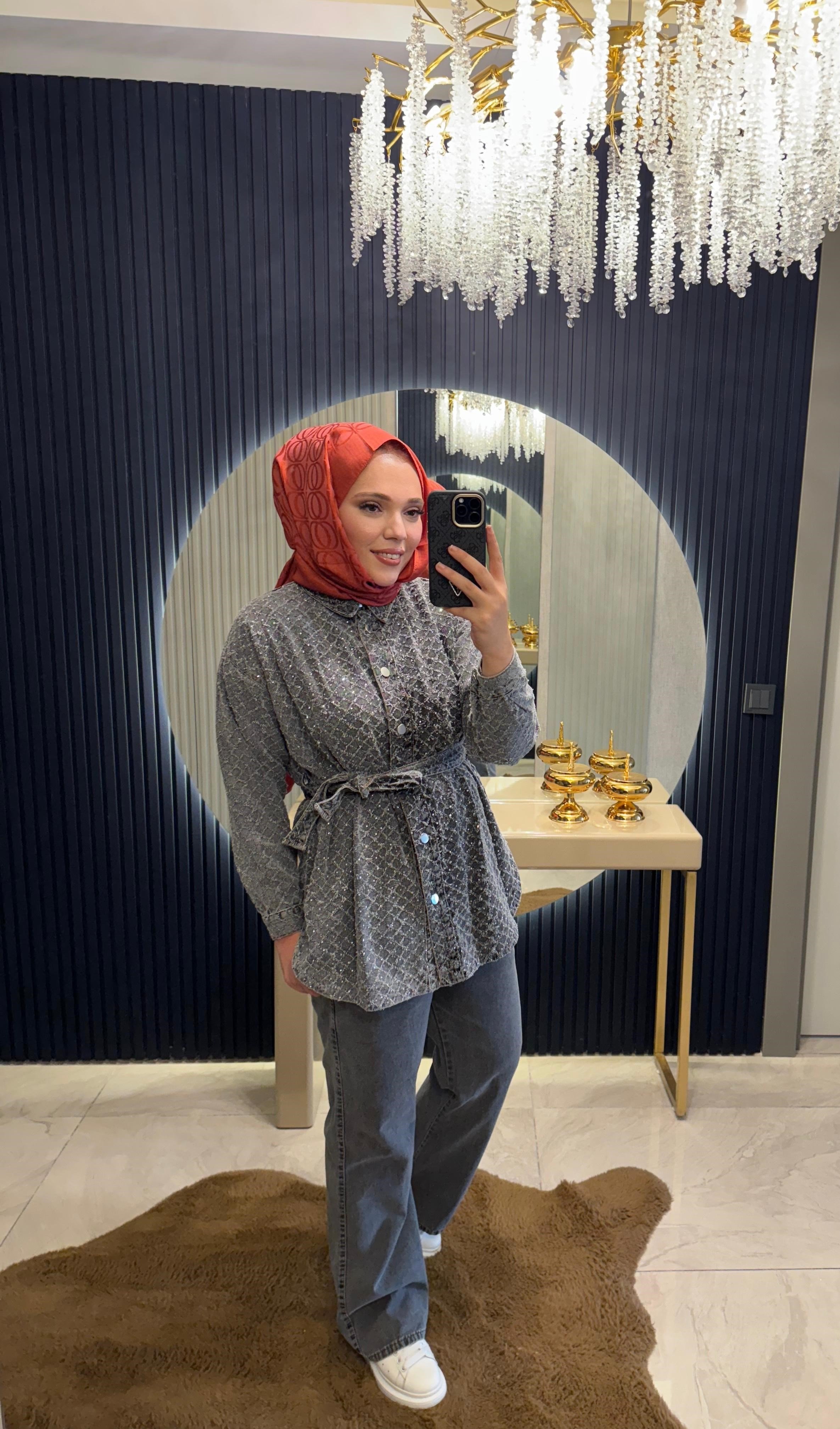 Mila Denim Takım Füme
